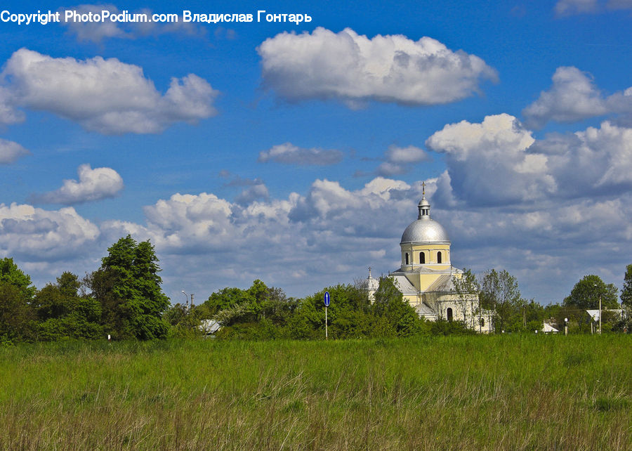 Architecture, Church, Worship, Field, Grass, Grassland, Land