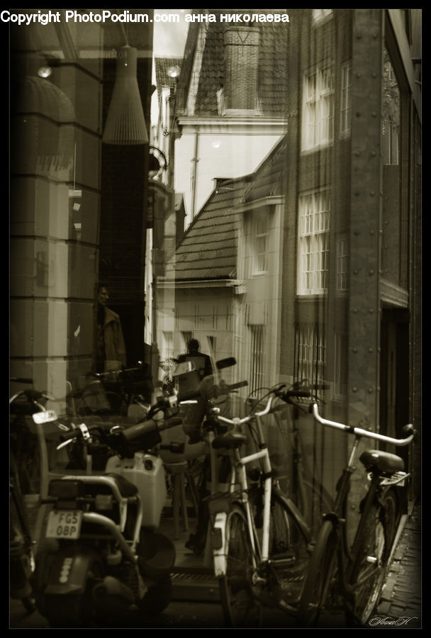 Motor, Motorcycle, Vehicle, Cafe, Cafeteria, Food Court, Bicycle