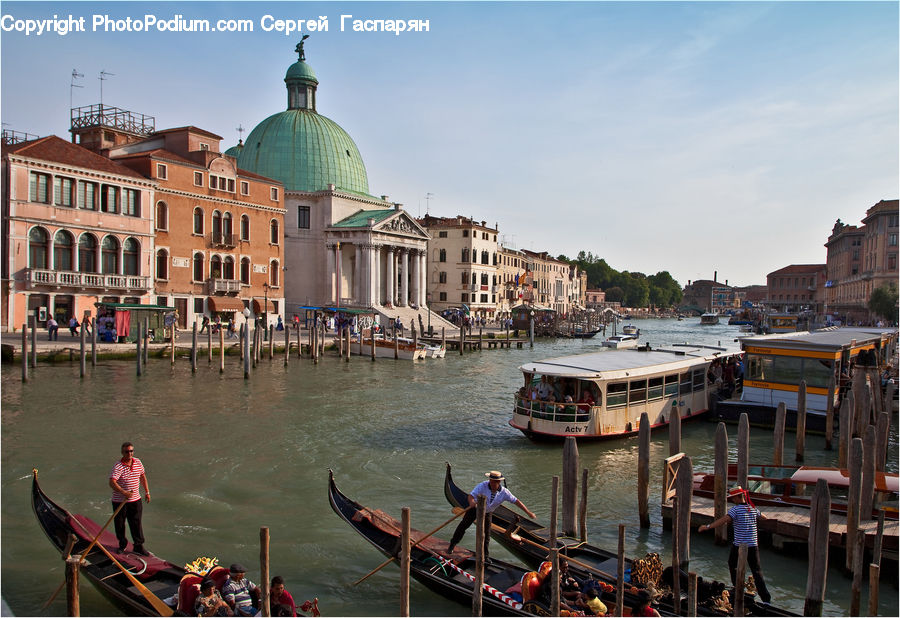 People, Person, Human, Boat, Gondola, Watercraft, Architecture