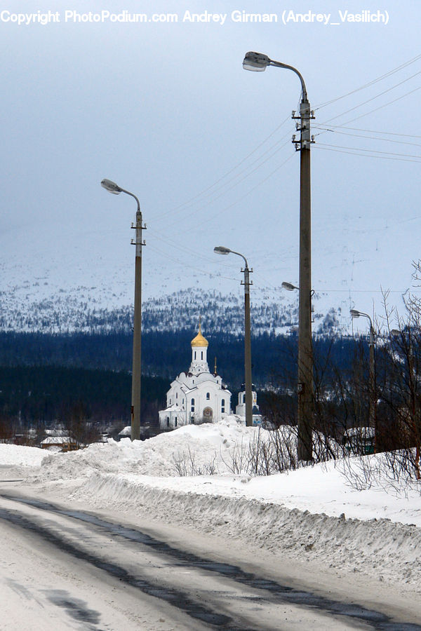 Ice, Outdoors, Snow, Beacon, Building, Lighthouse, Water Tower
