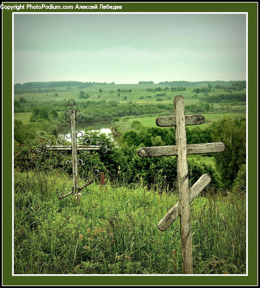 Field, Grass, Grassland, Land, Outdoors, Tomb, Landscape