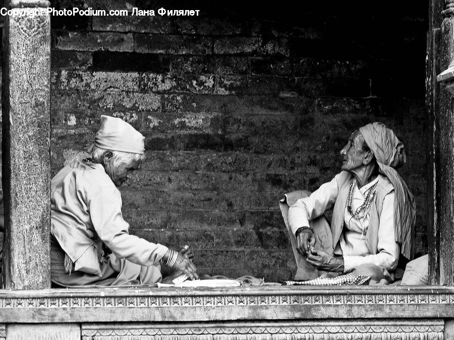 People, Person, Human, Reading, Bench, Brick, Portrait