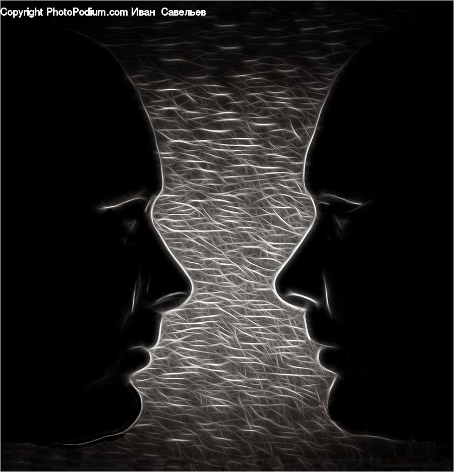 Silhouette, Head, Portrait, Person