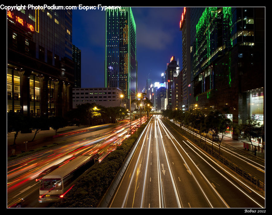 City, Downtown, Metropolis, Urban, Freeway, Highway, Road