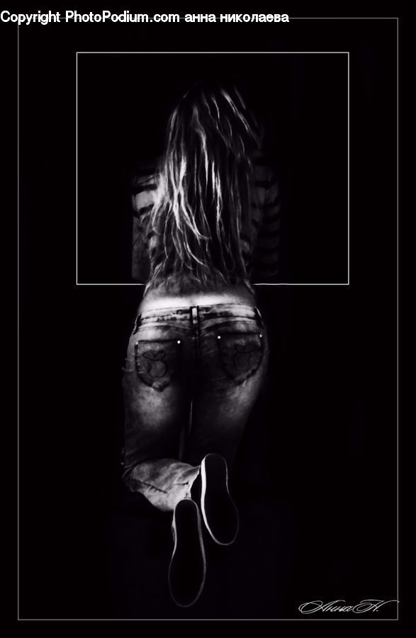 People, Person, Human, Head, Portrait, Back, Art