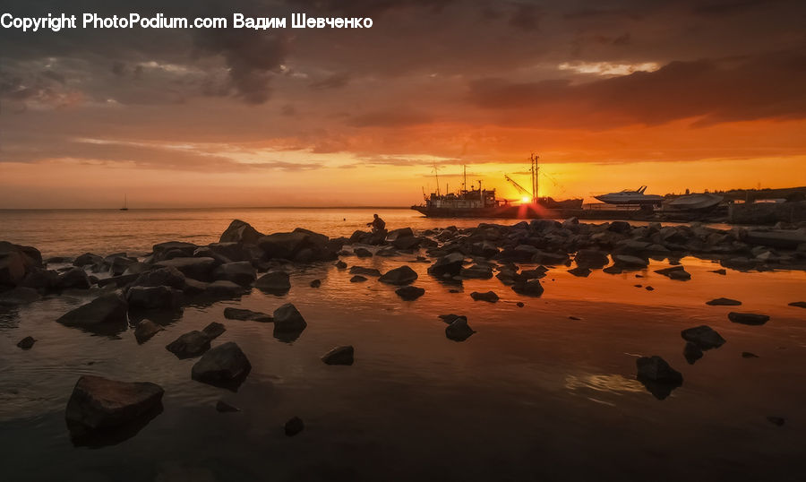 Coast, Outdoors, Sea, Water, Dusk, Sky, Sunlight