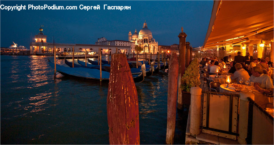 Boat, Gondola, Cafeteria, Restaurant, Dock, Pier, Harbor