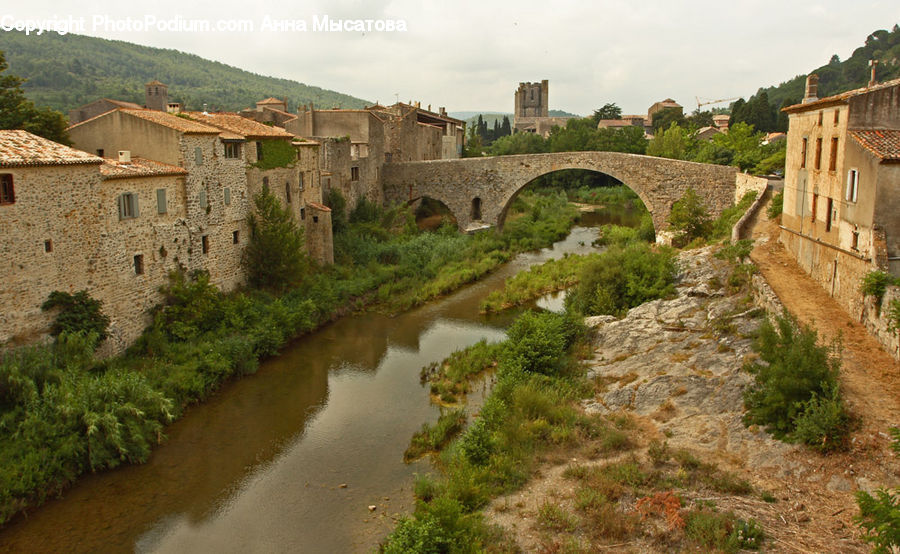 Castle, Fort, Canal, Outdoors, River, Water, Dirt Road