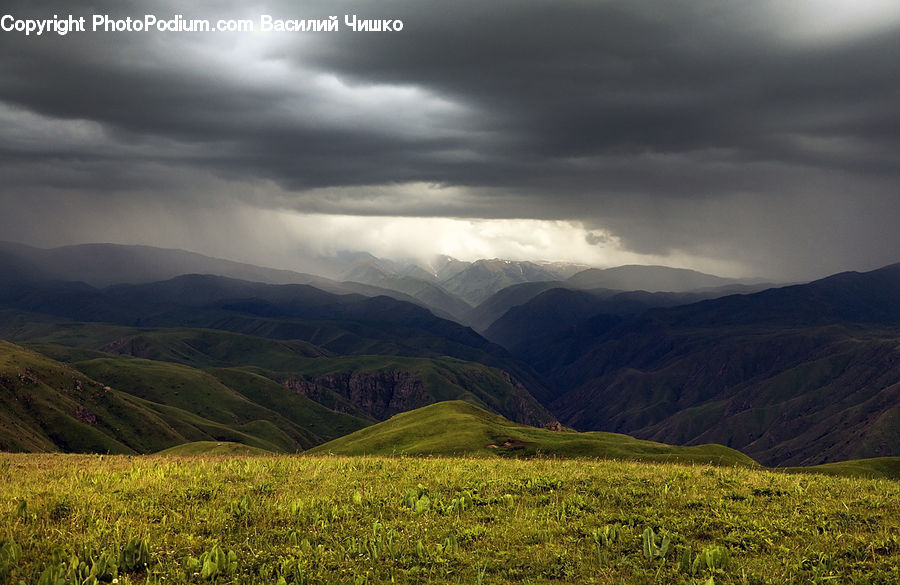 Field, Grass, Grassland, Land, Outdoors, Mountain, Mountain Range