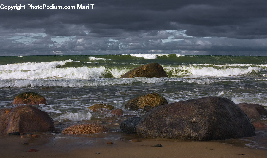 Outdoors, Sea, Sea Waves, Water, Rock, Beach, Coast