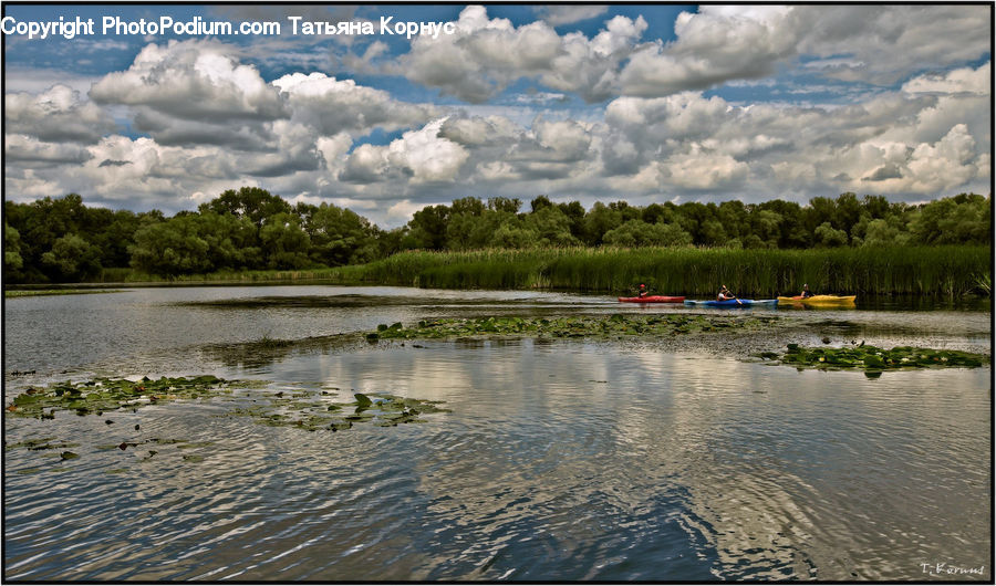 Lake, Outdoors, Water, Cloud, Cumulus, Sky, Azure Sky