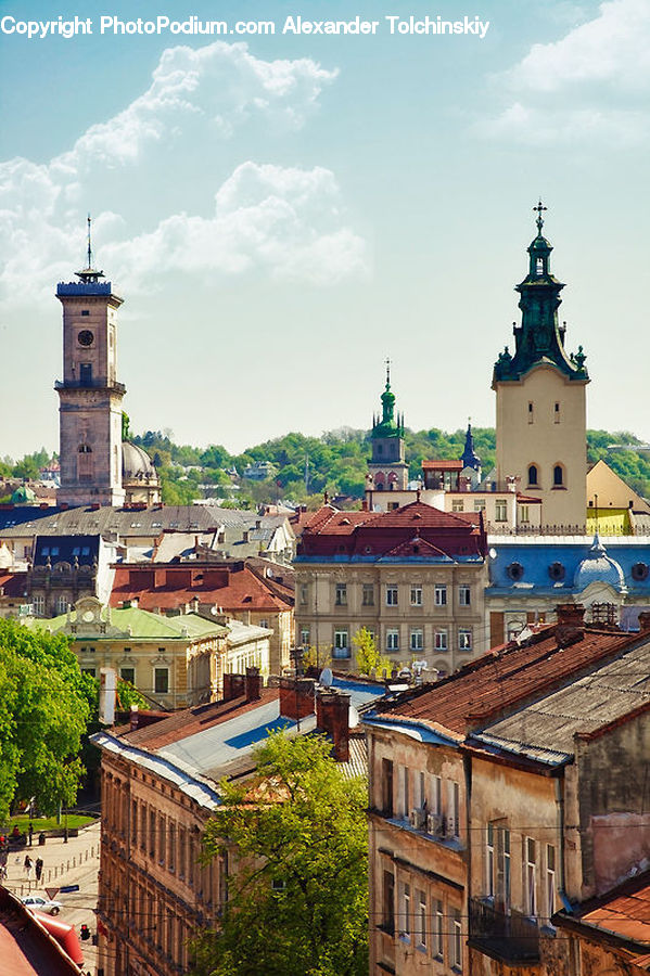 Building, Downtown, Town, Architecture, Bell Tower, Clock Tower, Tower