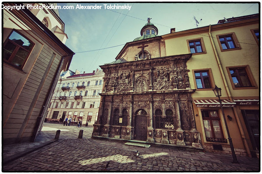 Brick, Architecture, Bell Tower, Clock Tower, Tower, Cobblestone, Pavement