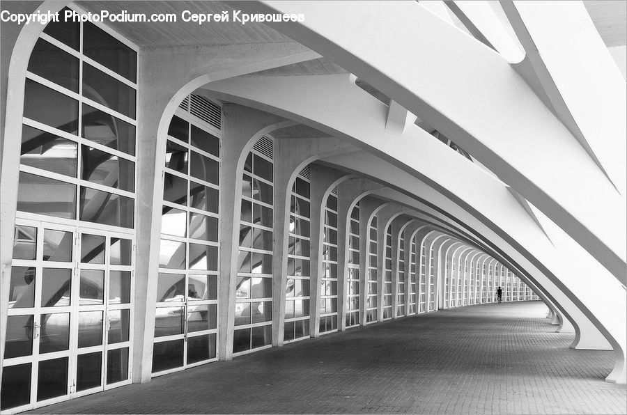 Window, Arch, Corridor, City, Downtown, Urban, Architecture