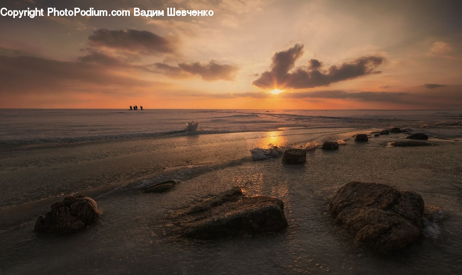 Beach, Coast, Outdoors, Sea, Water, Dawn, Dusk