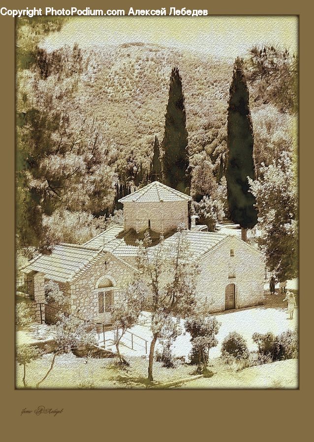 Building, Hut, Shelter, Collage, Poster, Architecture, Dome