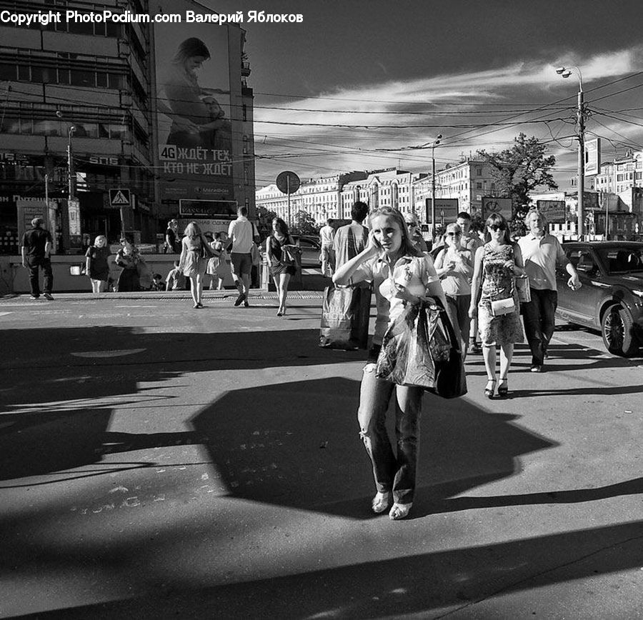 People, Person, Human, Performer, Intersection, Road, City