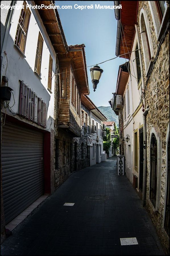 Alley, Alleyway, Road, Street, Town, Building, Downtown