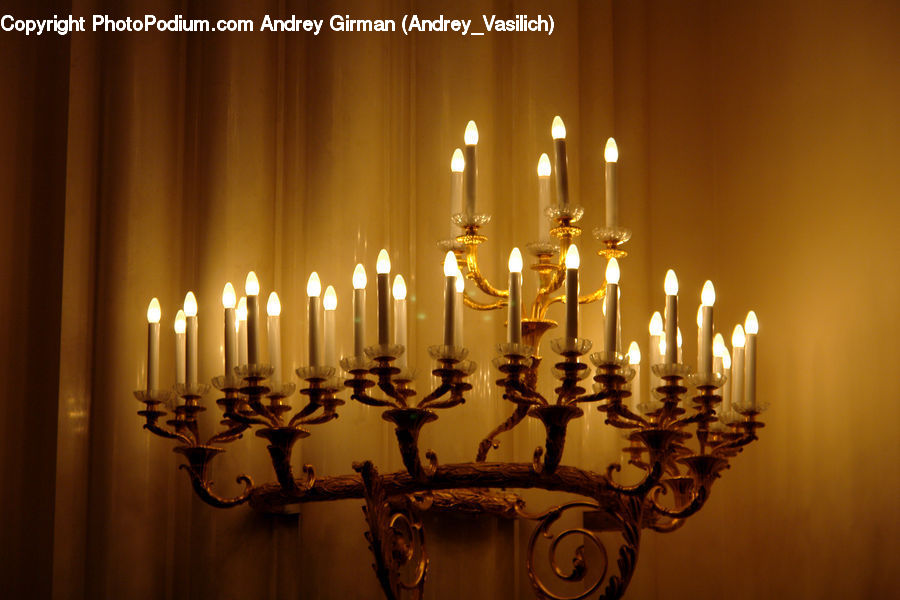 Chandelier, Lamp, Candle, Plant, Potted Plant, Lighting, Dining Room
