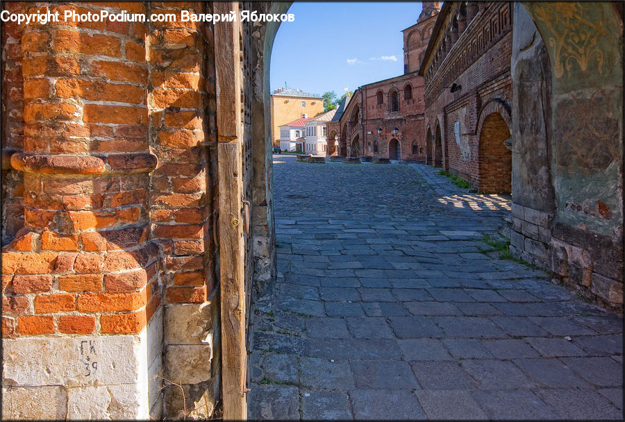 Brick, Cobblestone, Pavement, Walkway, Ruins