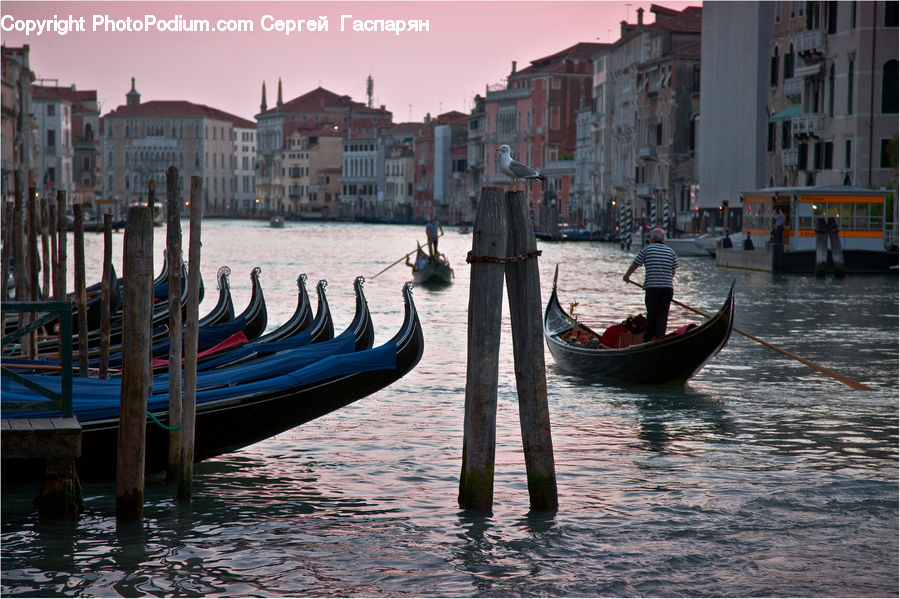 Boat, Gondola, People, Person, Human, Bench, Watercraft