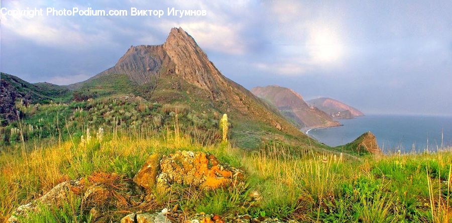 Crest, Mountain, Mountain Range, Outdoors, Peak, Field, Grass