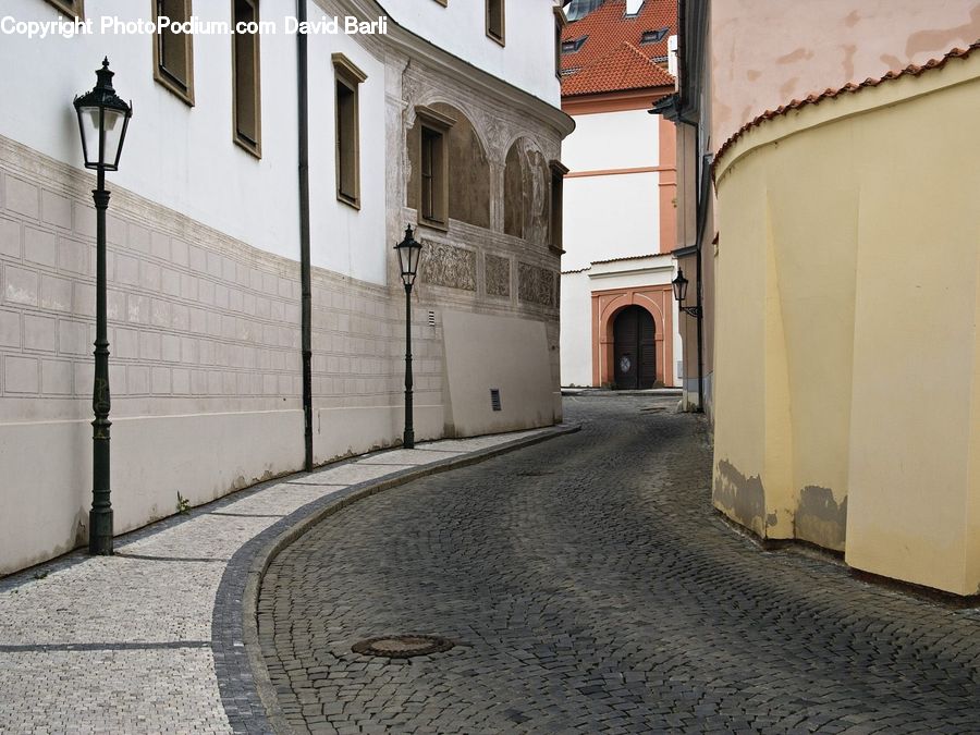 Cobblestone, Pavement, Walkway, Gutter, Road, Street, Town