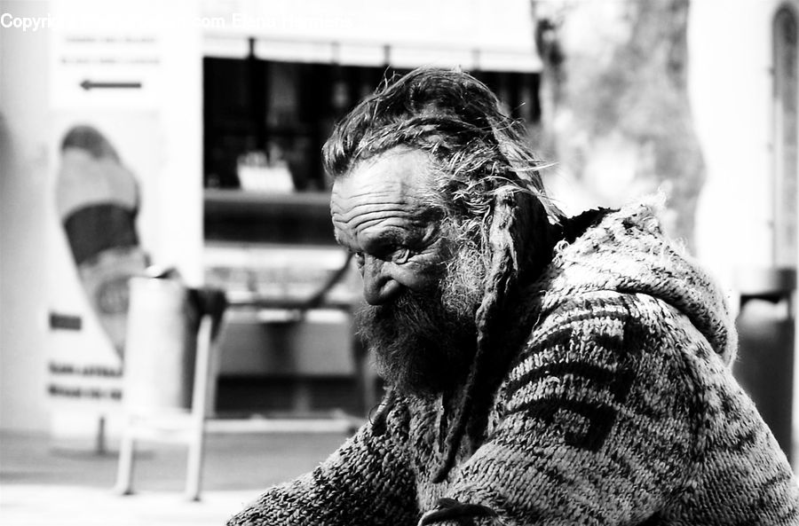 People, Person, Human, Cup, Bench, Portrait