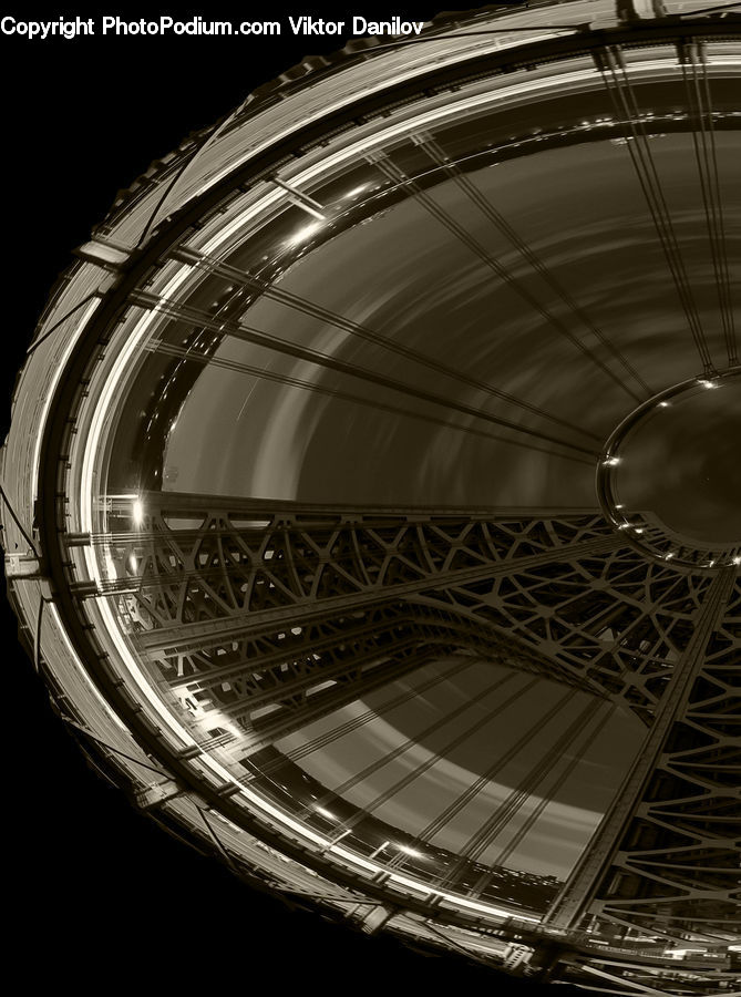 Spiral, Lighting, City, Downtown, Building, Metropolis
