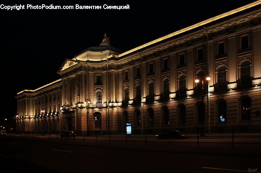 Building, Lighting, Column, Pillar, Night, Outdoors, Architecture