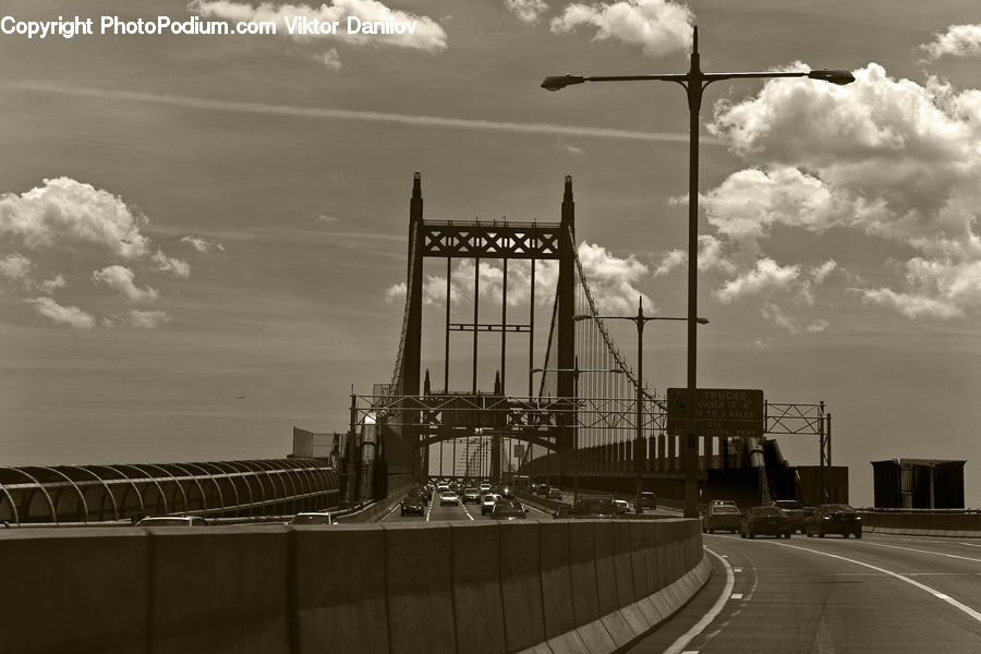 Bridge, Dock, Pier, Road, Automobile, Car, Vehicle