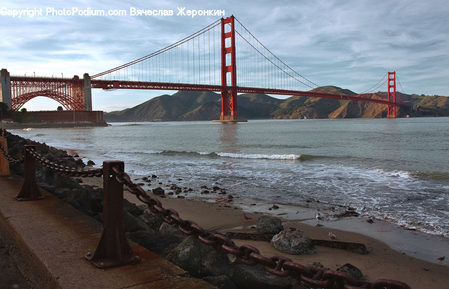 Bridge, Boat, Watercraft, Coast, Outdoors, Sea, Water