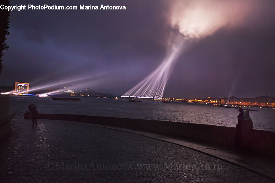 Light, Lightning, Weather, City, Downtown, Metropolis, Urban