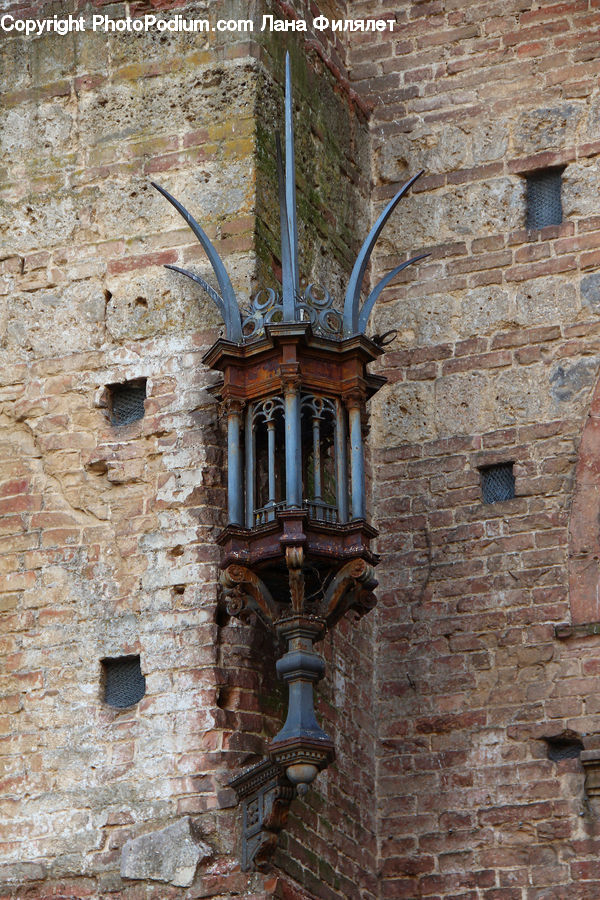 Light Fixture, Brick, Architecture, Bell Tower, Clock Tower, Tower, Balcony