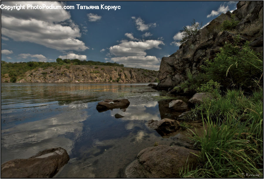 Promontory, Plant, Potted Plant, Creek, Outdoors, River, Water
