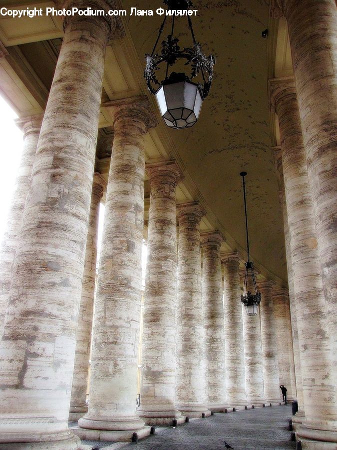 Chandelier, Lamp, Column, Pillar, Lighting, Architecture, Bell Tower