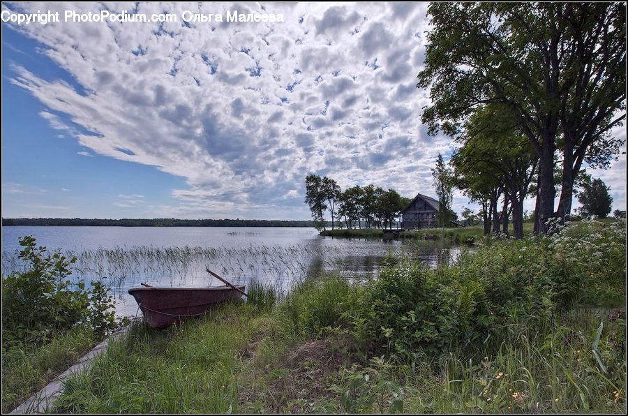 Boat, Rowboat, Vessel, Landscape, Nature, Scenery, Dinghy