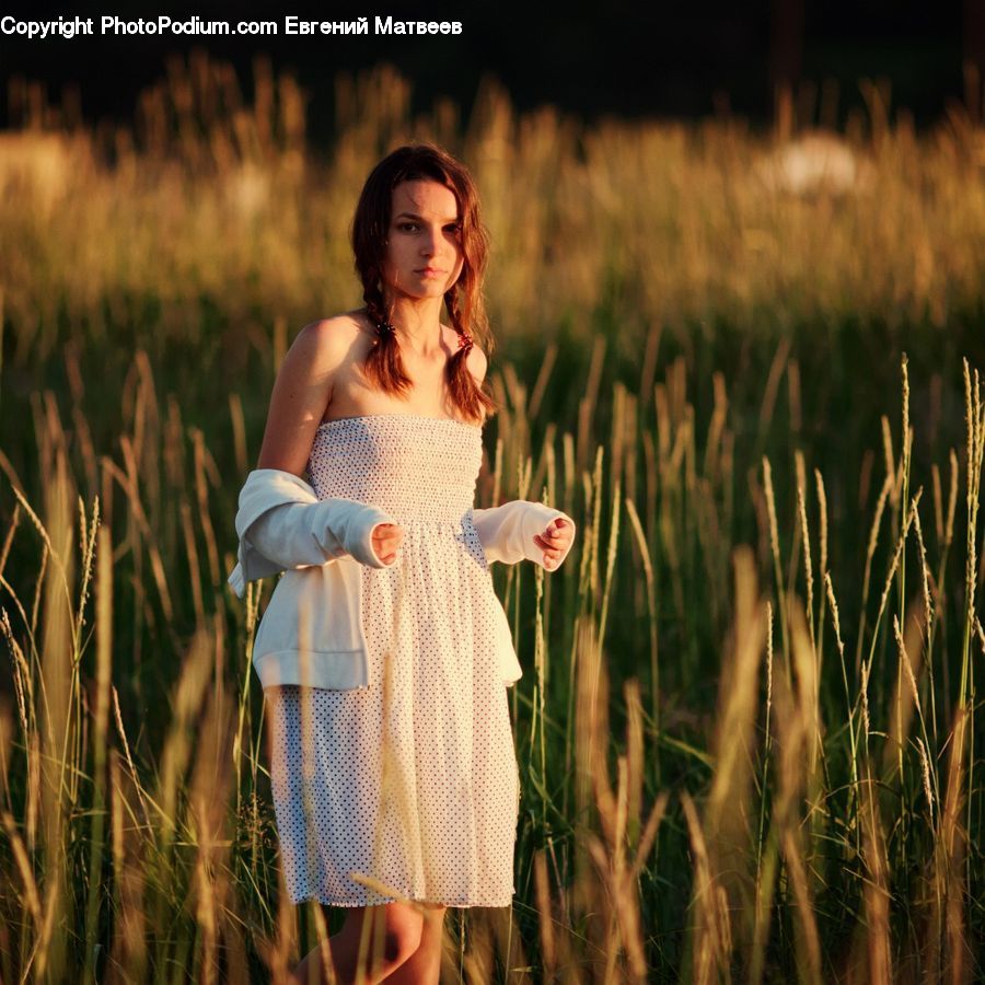 Human, People, Person, Field, Grass, Grassland, Plant