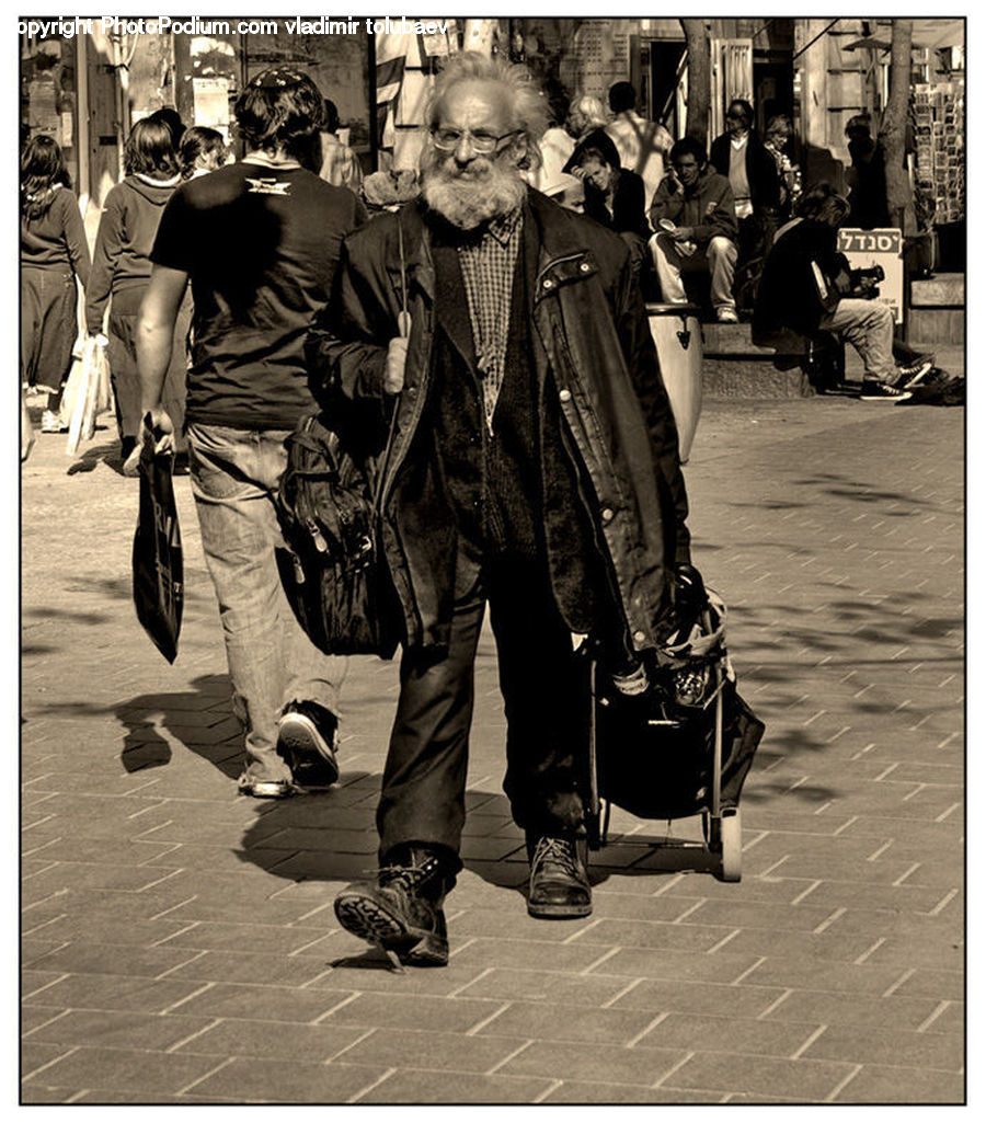 People, Person, Human, Crowd, Coat, Overcoat, Alley