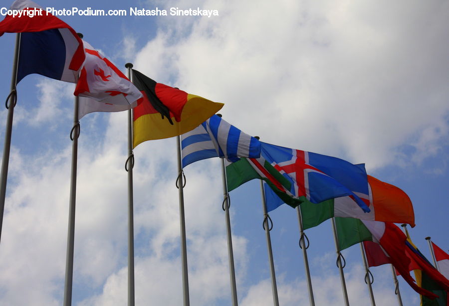 Emblem, Flag, Canopy, Pole