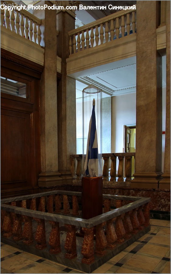 Column, Pillar, Brick, Indoors, Interior Design, Room, Reception Room