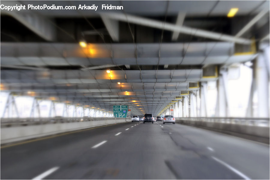 Freeway, Road, Flare, Light, Sunlight, Dusk, Outdoors