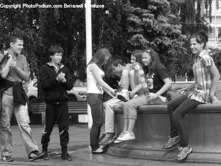 Human, People, Person, Bench, Blonde, Female, Woman