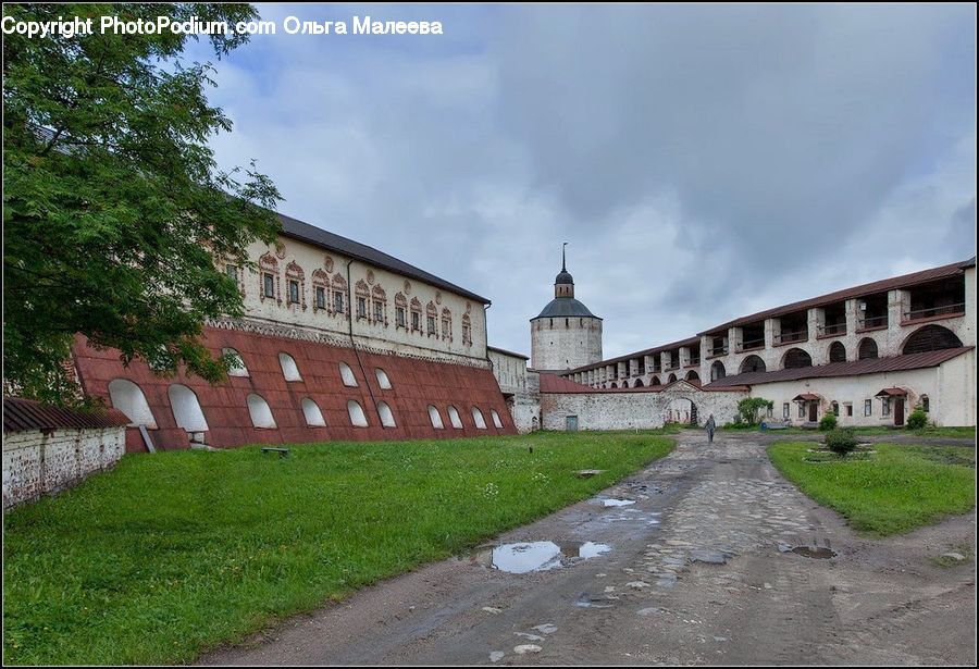 Campus, Brick, Building, Hacienda, Villa, Housing, Architecture