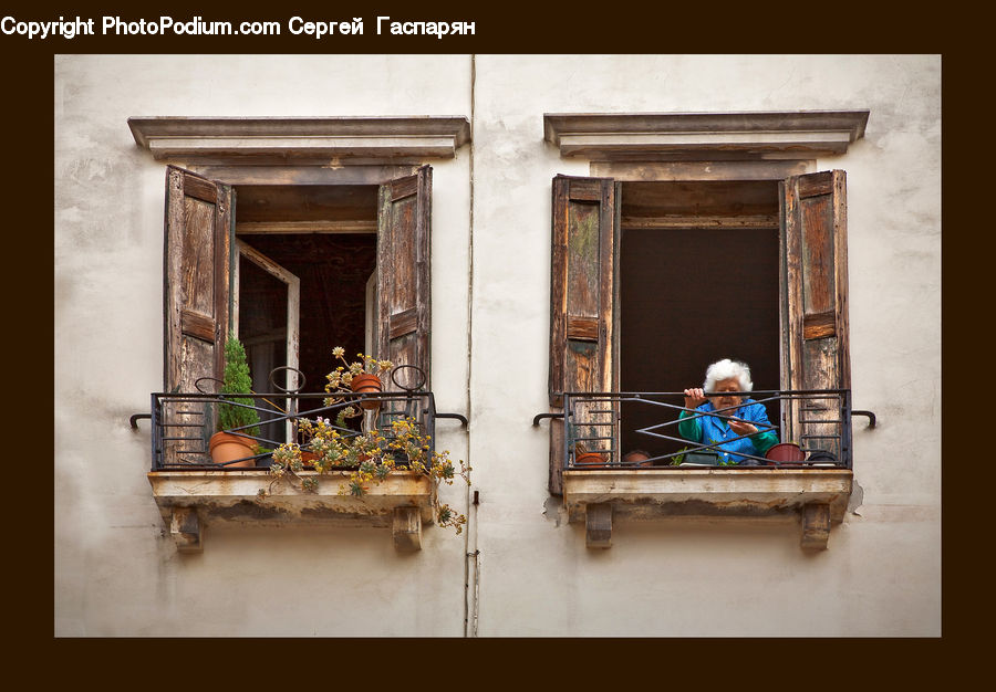 Chair, Furniture, Window, Pot, Pottery, Herbal, Herbs