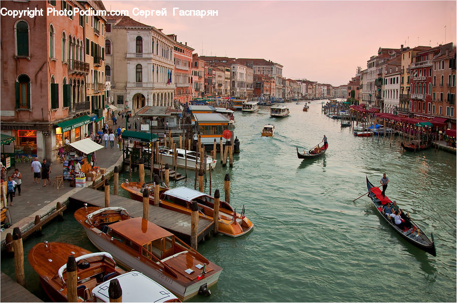 Boat, Gondola, Watercraft, Bazaar, Market, Dock, Landing