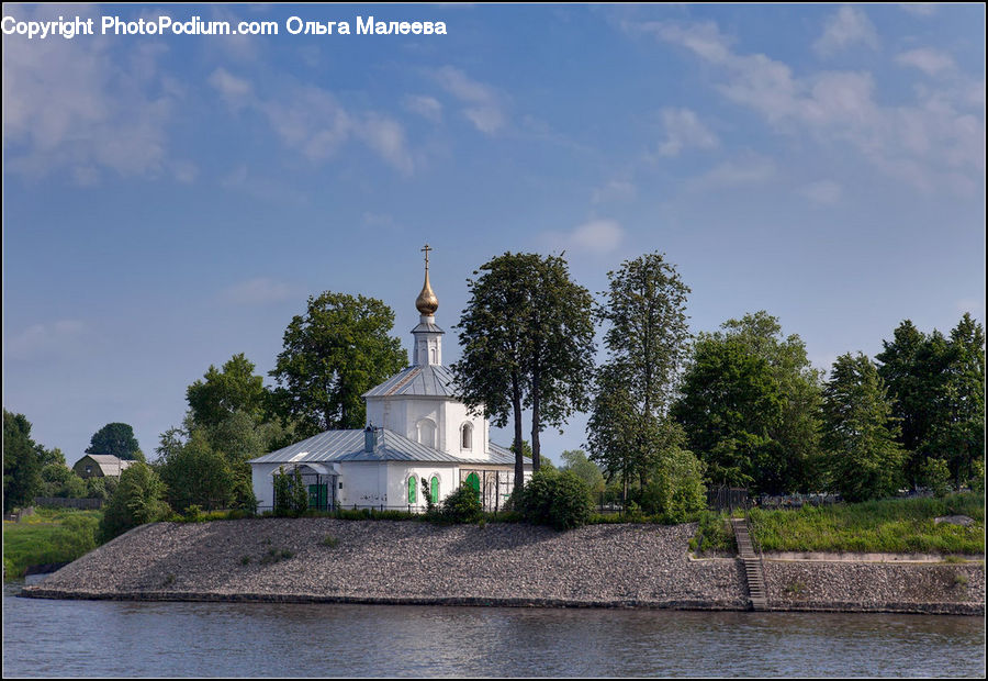 Building, Cottage, Housing, Villa, Grassland, Mound, Architecture