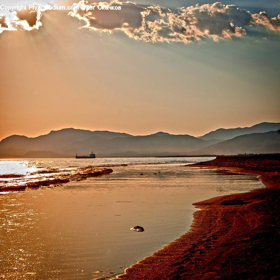 Beach, Coast, Outdoors, Sea, Water, Dawn, Dusk