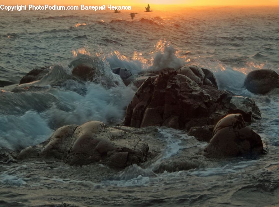 Outdoors, Sea, Sea Waves, Water, Coast, Beach, Ocean