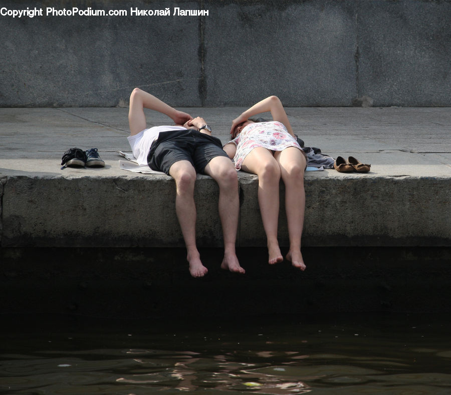 Female, Girl, Person, Woman, Maillot, Pavement, Footwear